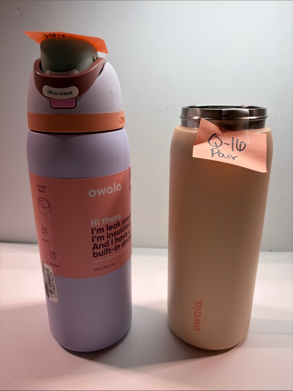 NEW Owala 32 oz FreeSip Water Bottle with Straw - Set of 2